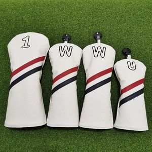 Fashion Golf Club #1 #3 #5 Wood Headcovers Driver Fairway Woods Cover PU Leather Head Covers Rapid delivery 240511