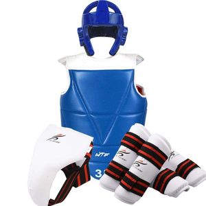 Taekwondo Karate Body Vest Protector Set Gear Arm Leg Boxing Shin Guard Training Equipment Men Women Airsoft Helmet Accessories L2405