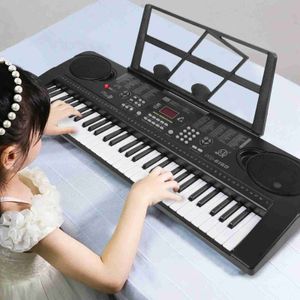 Tangentbord piano baby musik ljud leksaker abs elektroniskt piano tangentbord kompakt digital pekskärmssats med micorphone pedagogisk wx5.21966545