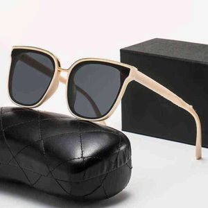 2022 Роскошные бренд канал Slim Sunglasses Square Модные женские солнцезащитные крем.