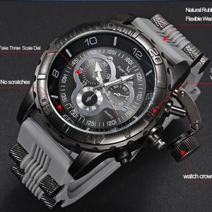 Männer Watch 2023 V6 Supergeschwindigkeit Silikon Quarz 3d Oberfläche Männliche Stunden Uhr Analog militärische Big Dial Sport Mann Uhr 2546