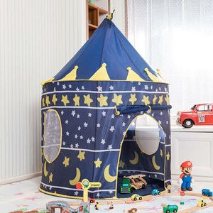 Taşınabilir bebek katlanabilir tipi prens katlanır çadır çocukları çocuk kale cubby play house çocuk hediyeleri açık oyuncak çadırları