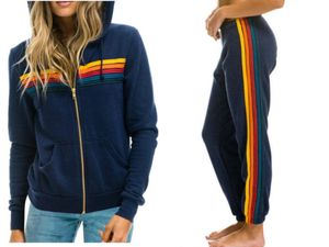 Designer Women's Hoodies Spethirts Zip Up Hoodie oversize Rainbow Harajuku Donsignet Giacca