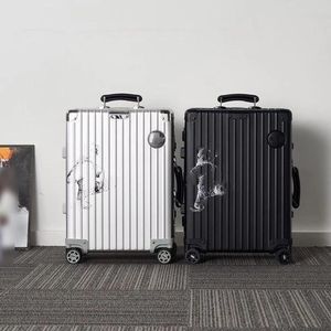 Tasarımcı Bavul Moda Bavul Bagajı Tekerlekler ile 20 inç Alüminyum Alaşım Kutuları Tramvay Kılıf çantası Hayvan Valizleri Yatılı Kılıf