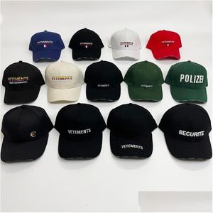 Ball Caps хорошего качества Vetements Fashion Men Men 11 Вышивка логотип Classic Women Hats внутри Brim White Vtm Visors Drop Accessor OTDWS