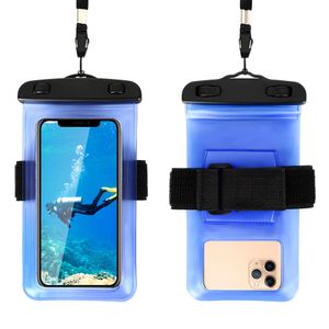 حقيبة فرقة ذراع ARM ARM University Universal Phone لـ iPhone 16 15 14 13 12 11 Pro Max XR XS 7 8 Plus Samsung Flip 5 S23 S22 Swim Pouch 500pcs