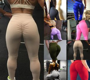 Kvinnor Hög midja Yoga Fitness Leggings Lift Butts byxor som kör gymkläderträning Stights Sträck Sportbyxor ActiveWear6325304