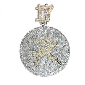 2022 Populär byst Two Tone Medal Sier VVS Moissanite Diamond Custom Pendants Hiphop