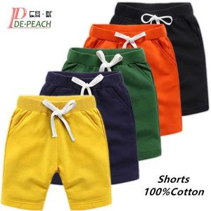 Shorts shorts de persika unisex sommar bomull baby shorts ungdomar pojkar och flickor solida shorts 1-12 år barnkläder WX5.22