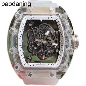 Swiss ZF Factory Designer Luxury Watches Wristwatch Crystal Transparent Men's Automatic Mechanical Watch Hollowed Out Technology Cool