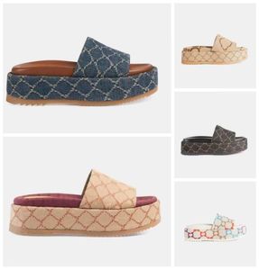 Fashion G Mens Womens Sandals Slippers Slide Designer Luxury Flat High Heels Flip Flops Shoes Embroidered Platform Rubber Sandal L6882981