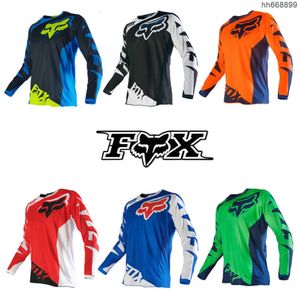 メンズTシャツアウトドアTシャツ2022新しいFOXXスピード降下マウンテンバイクサイクリングスーツ夏のスピードオフロードオートバイレーシングスーツXW8E