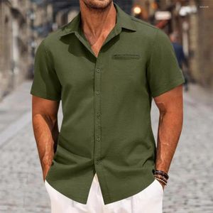 Мужские повседневные рубашки Summer Men Shirt 2024 ОБЪЕДИНЕНИЯ КОМНАЯ РУКОВЫ