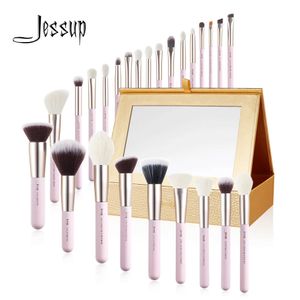 Makeup Brushes Jessup Brushes Set Professional Makeup Brush Basic Eye Shadow Powder Contour Mixed Lip Line 15-25 Pieces Cosmetic Box T295 Q240522