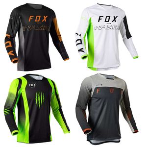 Herr t-shirts bat Fox Motocross Jersey Enduro MTB T-shirt Motorcykel Offroad DH Quick-Torry Downhill Clothing 5sk6