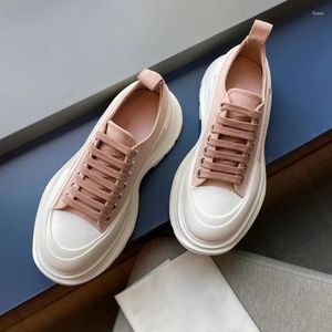 Casual Shoes Pink Canvas Tjocksoled Sneakers Ladies Brand Designer Spring White For Women Round Toe grunt Zapatillas de Mujer