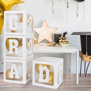 15pcsset graduation trasparente box box decorazione classe di laurea bachelor bachelor bop poop