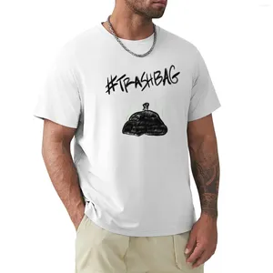 Herrtankstoppar hashtags sopor Trashbag T-shirt sportfans grafik överdimensionerade t-skjortor för män packar tunga vikter roliga kläder