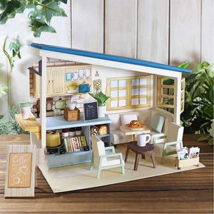 Аксессуары для кукольного дома DIY DOLL HOUSE CASA мини -мебельный набор кофейня Бумага модель куколь