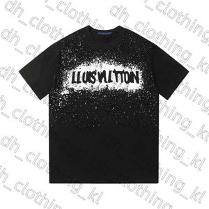 Camisa Louiseviution Top Quality 24SS Designer camiseta Mens camiseta feminina Corte de moletom feminina LOLH