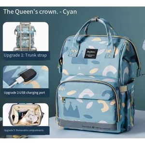 Qindu Mommy Bag 2021 New Style Backpackファッショナブルマルチ機能大容量バックパックハンドヘルド発信母とベビーバッグ