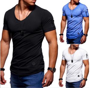 Fashion brand Men tshirts slim short cotton bottoming blouses clothing t shirts hip hop mens designer1813122