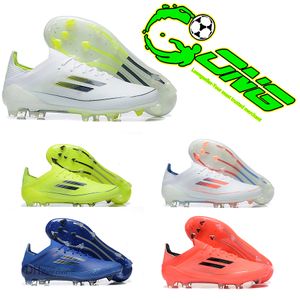 Tasarımcı Spikoes Yeni F50 Ultra-Light FG Uzun Başak Eğitim Futbol Ayakkabıları Örme Su Geçirmez Sporları Açık Mekan Unisex Boyut 39-45