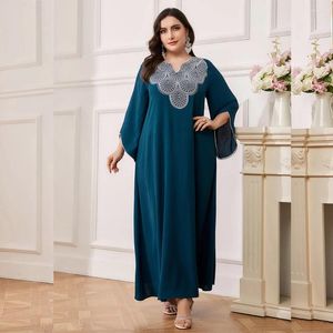 Abbigliamento etnico Eleganti abiti da sera Dubai per donne Abito musulmano più dimensioni Abito musulmano saudita Arabo Arabo Marocain Kaftan Turchia