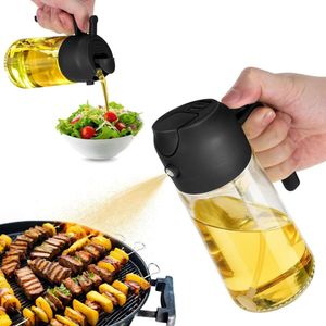 Spruta matlagning i olivdispenserflaskan kök oz ml premium glas mat klass olja mister för luft fryer sallad stek picknick