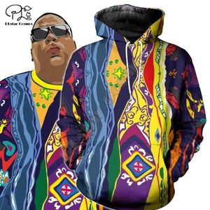 Huvtröjor för män unisex harajuku beryktad B.I.G. Tryckt 3D Hoodie Rap -sångare Biggie Smalls Sweatshirt Zipper Womens Original Puller Streetwear Q240522