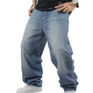 Man Loose Jeans Hiphop Skateboard Jean Baggy Denim Pants Street Men 4 Seasons Trousers Big Size 30-46 Fashion Cowboy Bottoms