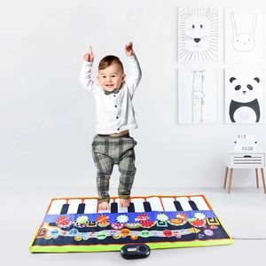 Keyboards Klavierbabymusik Sound Spielzeug große Musikmatte für Kinderklavier mit 8 Instrumenten -Sounds 17 Skalen Bildungsspielzeug Weihnachtsgeschenke WX5.21