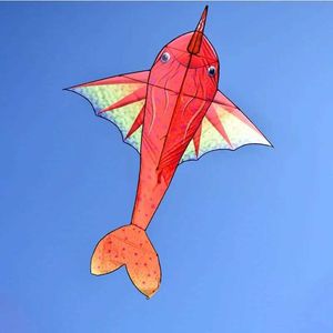 Drake tillbehör stor fisk drake för vuxna flygande linje utomhus leksaker 3d drake tecknad drake utomhus spel barn flygande fisk vindsurf