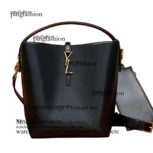 LE 37 Shiny Leather Bucket Bag axel Kvinnor Väskor Crossbody Tote 2-i-1 Mini Purse Högkvalitativ handväskor Designer Påsar Ping Ping Ping
