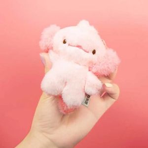 10 cm Kawaii Axolotl Plüschspielzeug Schlüsselbund Sechseckiger Dinosaurier -Tier Füllung Plüschpuppenanhänger für Kindergeburtstag und Weihnachtsgeschenk 240520