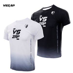 VSZAPダブルアックスボクシングMMAフィットネスTシャツファイティングフィットネストレーニングMuay Thai Tシャツメンズクイック乾燥服