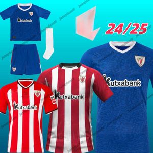 24 25 Bilbao Club Soccer Jerseys 2024 Athletic Aduriz Guruzeta Williams Muniain Paredes Berenguer I.Martinez Unai Simon O. Sanebet Football Men and Kid