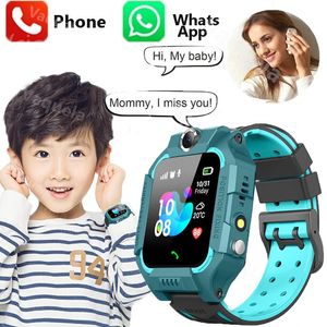 Smart Watch For Kids Gps HD Call Voice Message Waterproof Children Smartwatch With Sim Card SOS Po Watch For 4-16 Years Old 240523