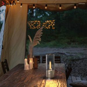 Bordslampor rum atmosfär lampa led sängljus USB nattljus minimalist trådlös för camping matsalstudie