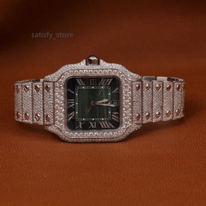 Nuova dichiarazione di moda di lusso gioielli raffinati Moissanite Diamond Stemped Orologio in quarzo ghiacciato per gli uomini ai migliori prezzi