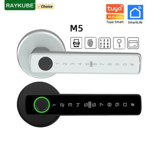 Raykube M5 Tuya Ble Ble Finger Print Lock Digity Electronic с картой PasswordKeycmar SmartLife приложение разблокировать 240516