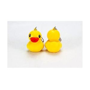 Altro portachiavi per anatra giallo a LED a LED giallo con siete di animale sound in gomma Ducky Ducky Ducky Doll Deliple Delivery Delivery Delive Dhdxv