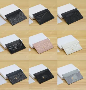 Designer de luxo moda senhoras cartão de crédito carteira titular top couro masculino mini carteiras europeu luxo feminino moeda bolso com caixa original