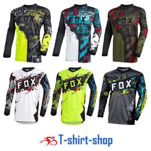 5SQSメンズTシャツ2024マウンテンバイクスポーツウェアフォックスジャージーレーシングモーターサイクルシャツMTB BMXダウンヒルモトDHモトクロスTシャツ