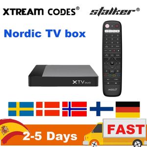 Nova caixa de TV nórdica meelo plus xtv duo xtream codes perseguidor android 11 amlogic s905w2 4k HDR 2GB 16GB Smart Media Player Full European