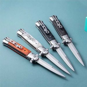 Camping Hunting Knives 4-tums hög hårdhet Utomhus Folding Knife EDC Pocket Knife Multi-Purpose Fruit Knife Cutter and Steak Knife Survival Knife Camping Q240522