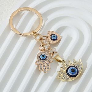 Portachiavi in lega fahsion Hand Hearts Evil Eyes Evil Key Rings Elephant for Women Men Friendshi