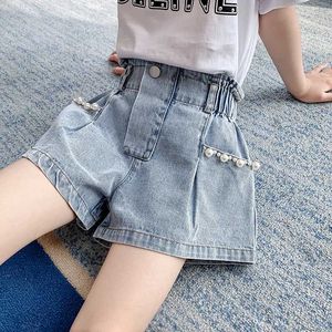 Shorts Shorts IENENS Girls Jeans Shorts Childrens Jeans Shorts Large Pocket Pearl Baby Casual Shorts Bottom Suitable for 4-13 Year Old Childrens WX5.22