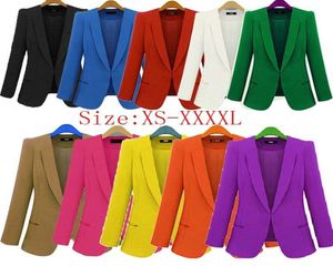 Wholenew 2015 Blazer Women Casacos Femininos Basic Jackets Women Blazer Slim Coat Candy Color Blazers Suits For Women Cardiga8640169