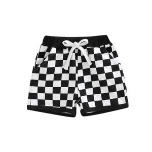 Shorts Shorts 2022-05-04 Lioraitiin 0-3 Jahre alte Babyshorts mit karierten elastischen Hose WX5.22